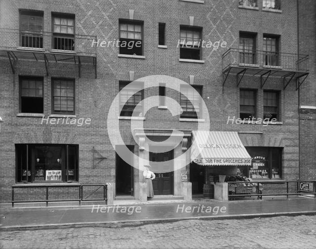 Exterior of tenement house, New York City, between 1900 and 1910. Creator: Unknown.
