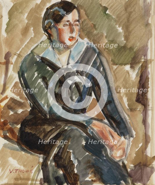 Portrait sketch, c1910s. Creator: Verner Thome.