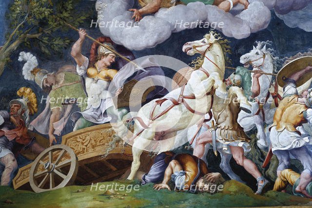 Diomedes fighting against Phegeus and Idaios. Creator: Romano, Giulio (1499-1546).