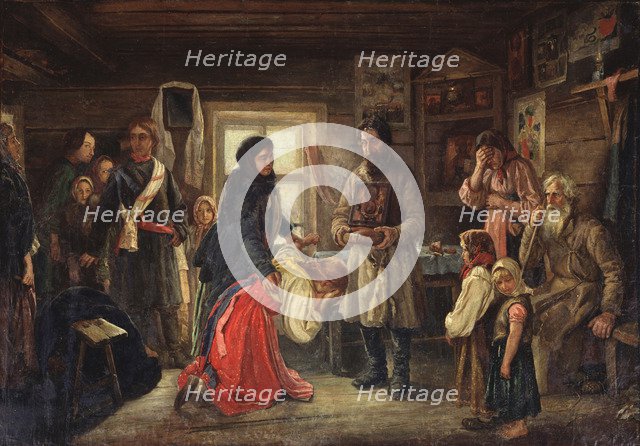 Before the marriage, 1900s. Artist: Tselebrovski, Pyotr Ivanovich (1859-1921)