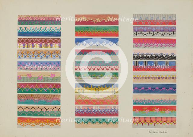 Feather Stitching, c. 1937. Creator: Gordena Jackson.