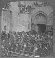 'Ceremony of washing the Disciples' feet at the Church of the Holy Sepulchure', c1900. Artist: Unknown.