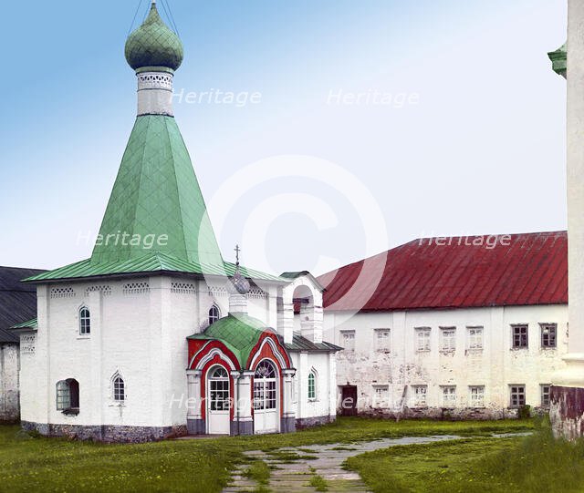 Church of Saint Euthymius in Kirillo-Belozerskii Monastery [Russian Empire], 1909. Creator: Sergey Mikhaylovich Prokudin-Gorsky.