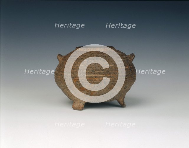 Ding-shaped pottery jar, Western Han dynasty, China, 206 BC-8 AD. Artist: Unknown