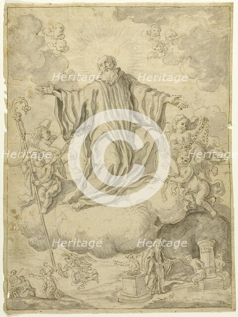 Apotheosis of Saint Elias, n.d. Creator: School of Carlo Maratti Italian, 1625-1714.