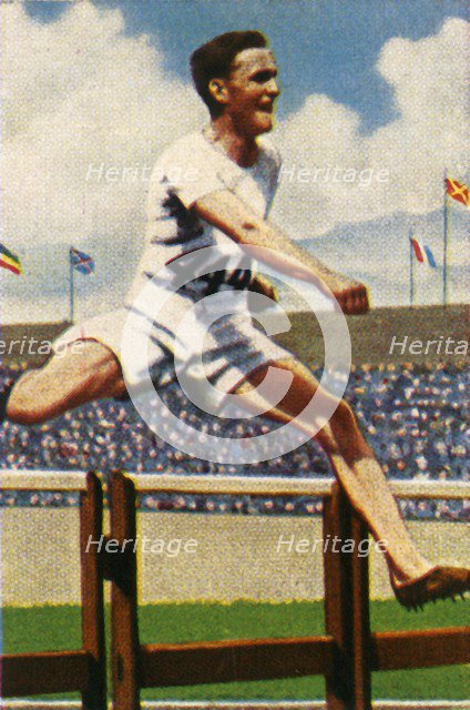 Lord Burghley, winner, 400m hurdles, 1928. Creator: Unknown.
