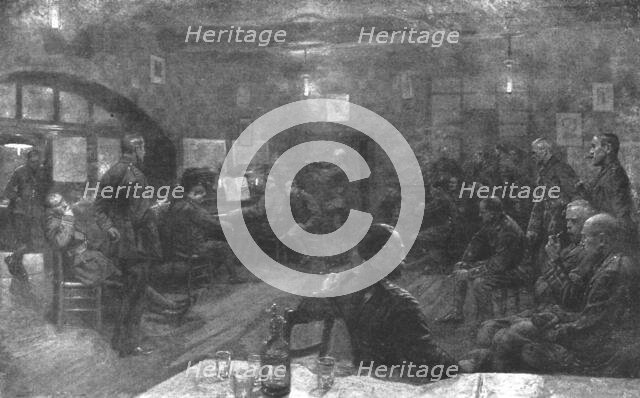 'L'Armee Britannique dans le Nord de la France; "Artists Rifles" : soiree au mess des..., 1916. Creator: Unknown.