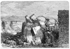 Destruction of the fortifications of the Ionian Islands: the escarp of the Keep of Vido..., 1864. Creator: Unknown.