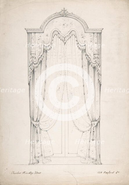 Design for Curtains, 1841-84. Creator: Charles Hindley & Sons.