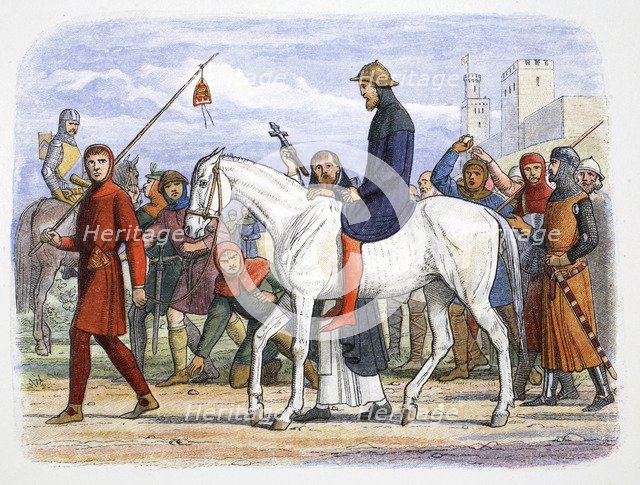 Thomas, Earl of Lancaster, being led to execution, Pontefract, Yorkshire, 1322 (1864). Artist: James William Edmund Doyle