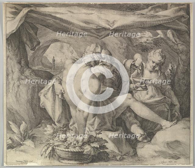 Lot and His Daughters, ca. 1630. Creator: Jan Muller.