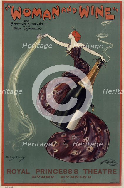 Woman and Wine - The Royal Princess's Theatre, 1899. Creator: Hardy, Dudley (1866-1922).