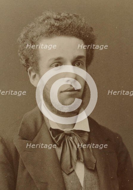 Portrait of the composer Paul Véronge de La Nux (1853-1928), c. 1880. Creator: Photo studio Nadar.