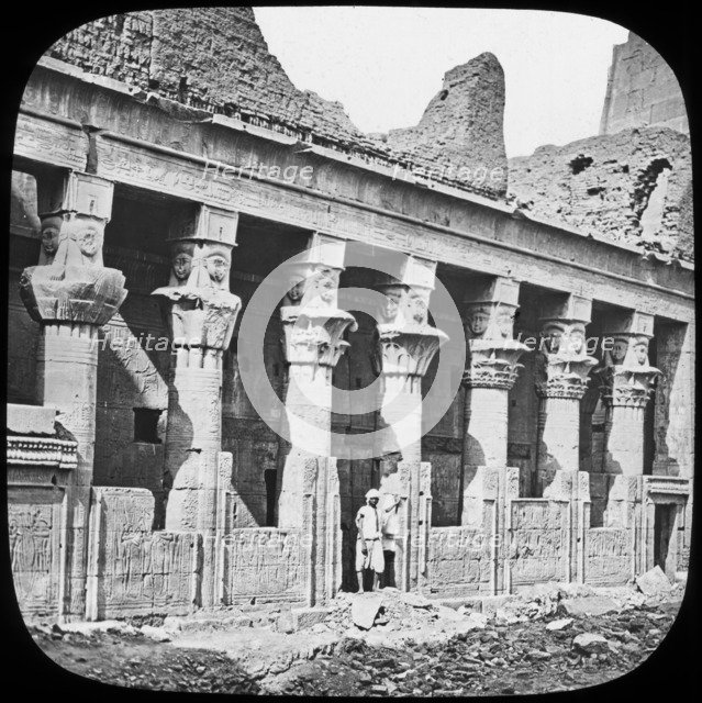 Colonnade of the Temple of Isis, Philae, Egypt, c1890.  Artist: Trade Mark