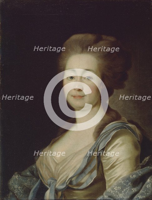 Portrait of Anna Dorothea Louise Schmidt, née Baroness Klossen, c. 1785. Artist: Levitsky, Dmitri Grigorievich (1735-1822)