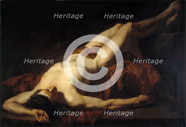 Male Nude (Hector). Artist: David, Jacques Louis (1748-1825)