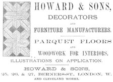 Howard & Sons, Decorators and Furniture Manufacturers, 1883. Creator: Unknown.