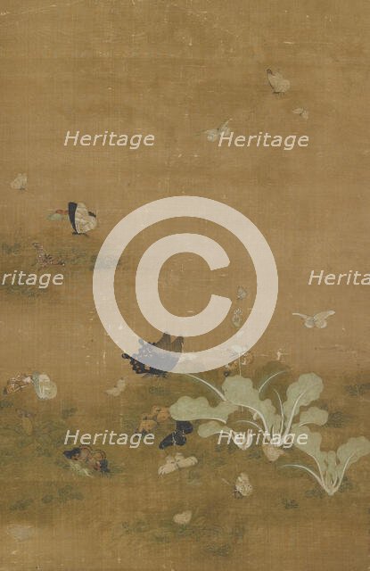 Cabbages and Butterflies, 15th-16th century. Creator: Nianyi.