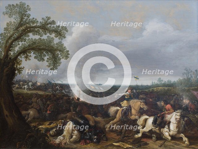 King Gustav II Adolf of Sweden at the Battle by Lützen November 16th, 1632, 1634. Creator: Jan Asselijin.