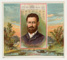 Joseph Pulitzer, The New York World, from the American Editors series (N35) for Allen & Gi..., 1887. Creator: Allen & Ginter.