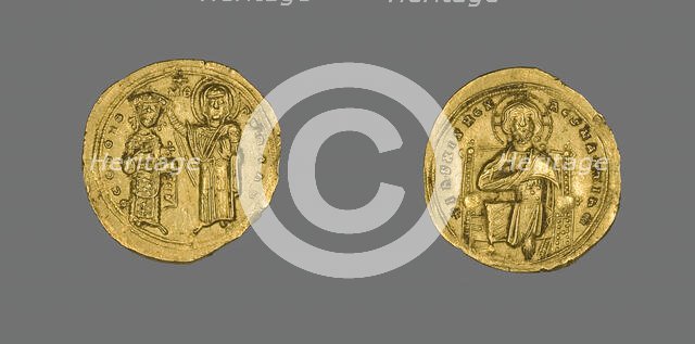 Histamenon (Coin) of Romanus III Argyrus with Christ Enthroned, 1028-34. Creator: Unknown.