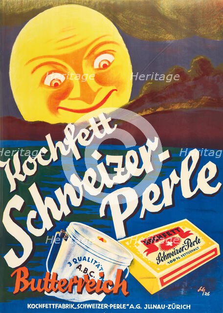 Cooking Fat Swiss Pearl, 1926. Creator: Scherer, Carl Wendolin (1890-1953).