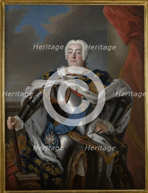 Portrait of Augustus III (1696-1763), c1750. Creator: Louis de Silvestre.