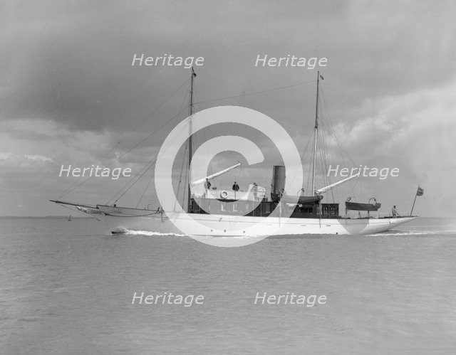 The steam yacht 'Ursula', 1911. Creator: Kirk & Sons of Cowes.