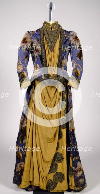 Afternoon dress, American, 1887-89. Creator: Unknown.