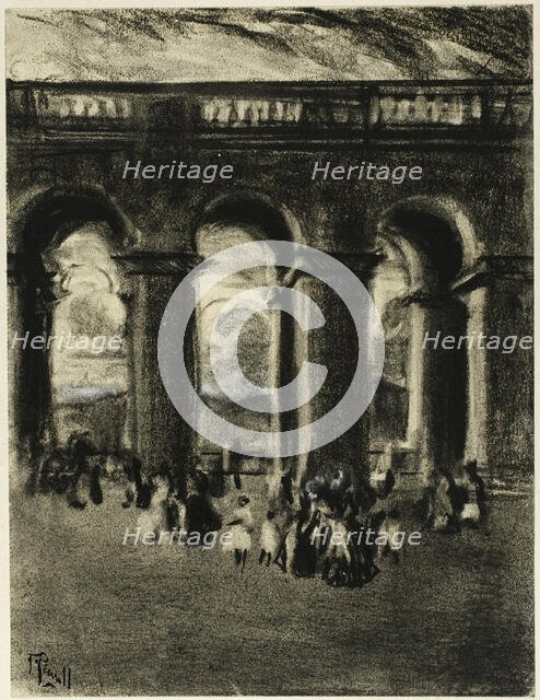 The Courtyard of the Palace, Madrid, c. 1903. Creator: Joseph J Pennell.