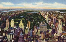 Looking north from the RCA Building, New York City, New York, USA, 1951. Artist: Unknown