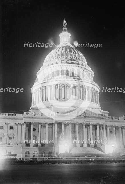 Capitol at night, 1917. Creator: Bain News Service.