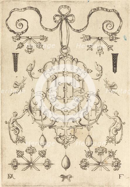 Large Pendant with Three Drops Below, 1593. Creator: Daniel Mignot.