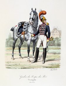 'Gardes-du-Corps de Roi, Trumpeter', c1820-30. Artist: Eugene Titeux