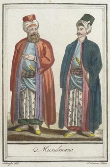 Costumes de Différents Pays, 'Musulmans', c1797. Creator: Jacques Grasset de Saint-Sauveur.