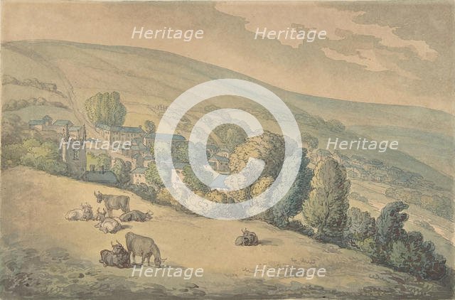 Downlands, Sussex, 1780-1827. Creator: Thomas Rowlandson.