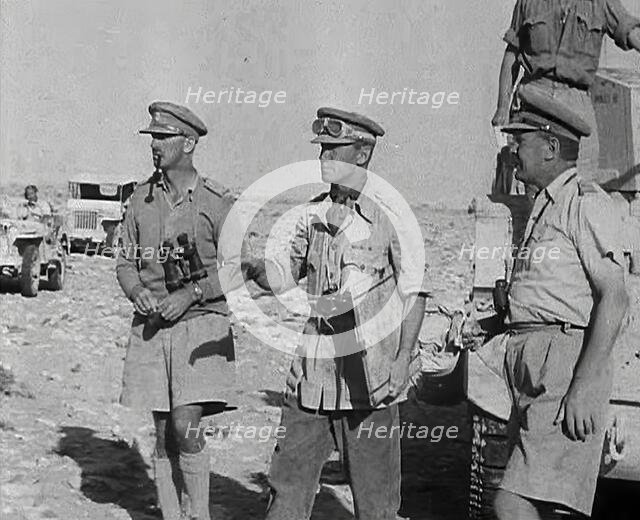 British Officers at El Alamein, 1942. Creator: British Pathe Ltd.