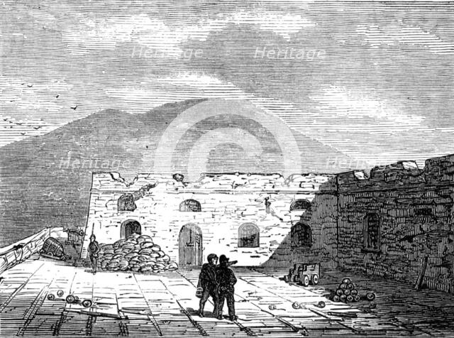 Sketches at Cartagena after the Siege: inside Fort Atalaya, 1874. Creator: Unknown.