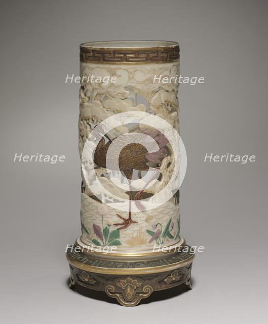 Vase, 1873. Creator: Worcester Porcelain Factory (British); James Hadley (British), probably by.