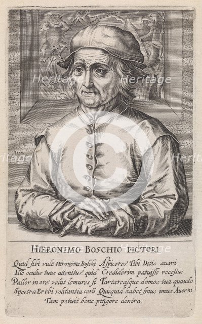 Portrait of Hieronymus Bosch. From Pictorum aloquot celebrium præcipué Germaniæ Inferioris, 1610.