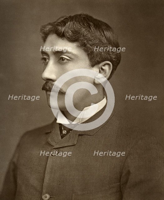 British actor Yorke Stephens in 'One Change', 1886. Artist: Barraud