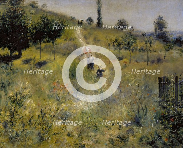 Path Leading through Tall Grass. Artist: Renoir, Pierre Auguste (1841-1919)