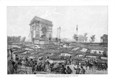 The Arc de Triomphe, Place de l'Etoile, Paris, 20 April 1848.Artist: Lipperheide