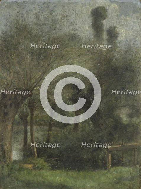 Etang de Jouy-le-Comte près de l'Isle-Adam, c.1866. Creator: Fernand Pelez.