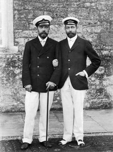 Tsar Nicholas II of Russia and King George V of Great Britain. Artist: Unknown