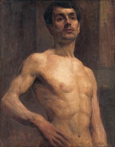 Male Nude, 1903. Creator: Elemír Halász-Hradil.
