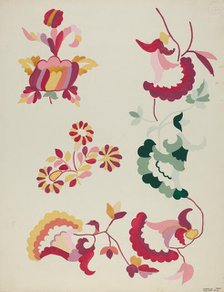 Detail of Bedspread Pattern, 1935/1942. Creator: Majel G. Claflin.