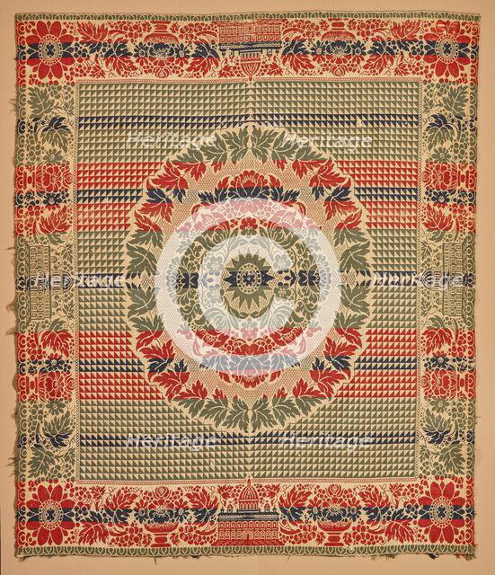 Bed Cover (Coverlet), about 1860. Creator: Unknown.