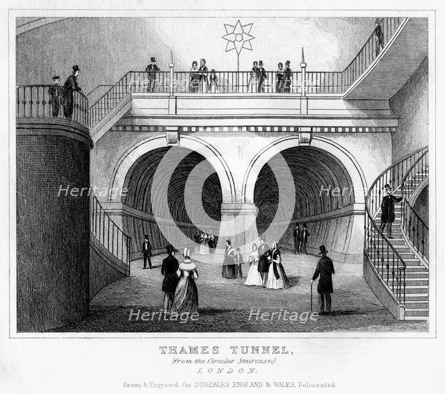 Thames Tunnel, London, 19th century. Artist: Unknown
