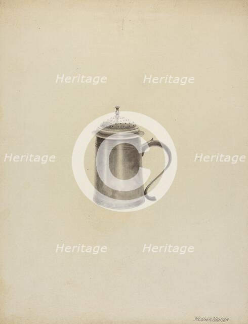 Silver Caster, 1935/1942. Creator: Holger Hansen.